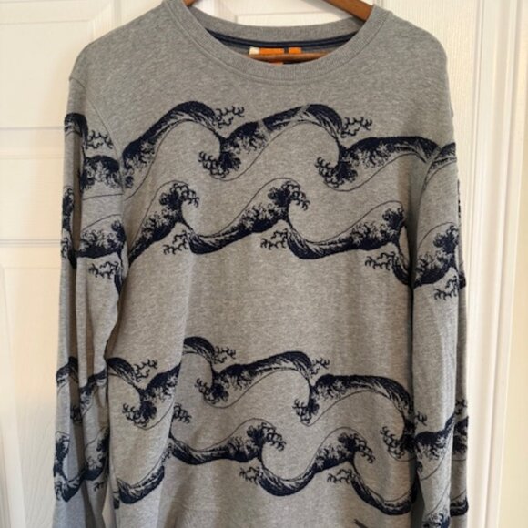 Hugo Boss 'The Great Wave' Crew Neck Sweater - Picture 1 of 5